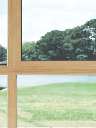 Golden oak wood interior finish